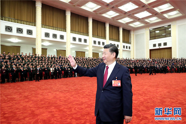 习近平等领导同志亲切会见出席  党的十九大代表、特邀代表和列席人员
